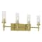 Afx Huntington 30'' Vanity, Clear Ribbed Glass Shade- Light Antique Brass Finish HNTV3011MBLB - alternate 1